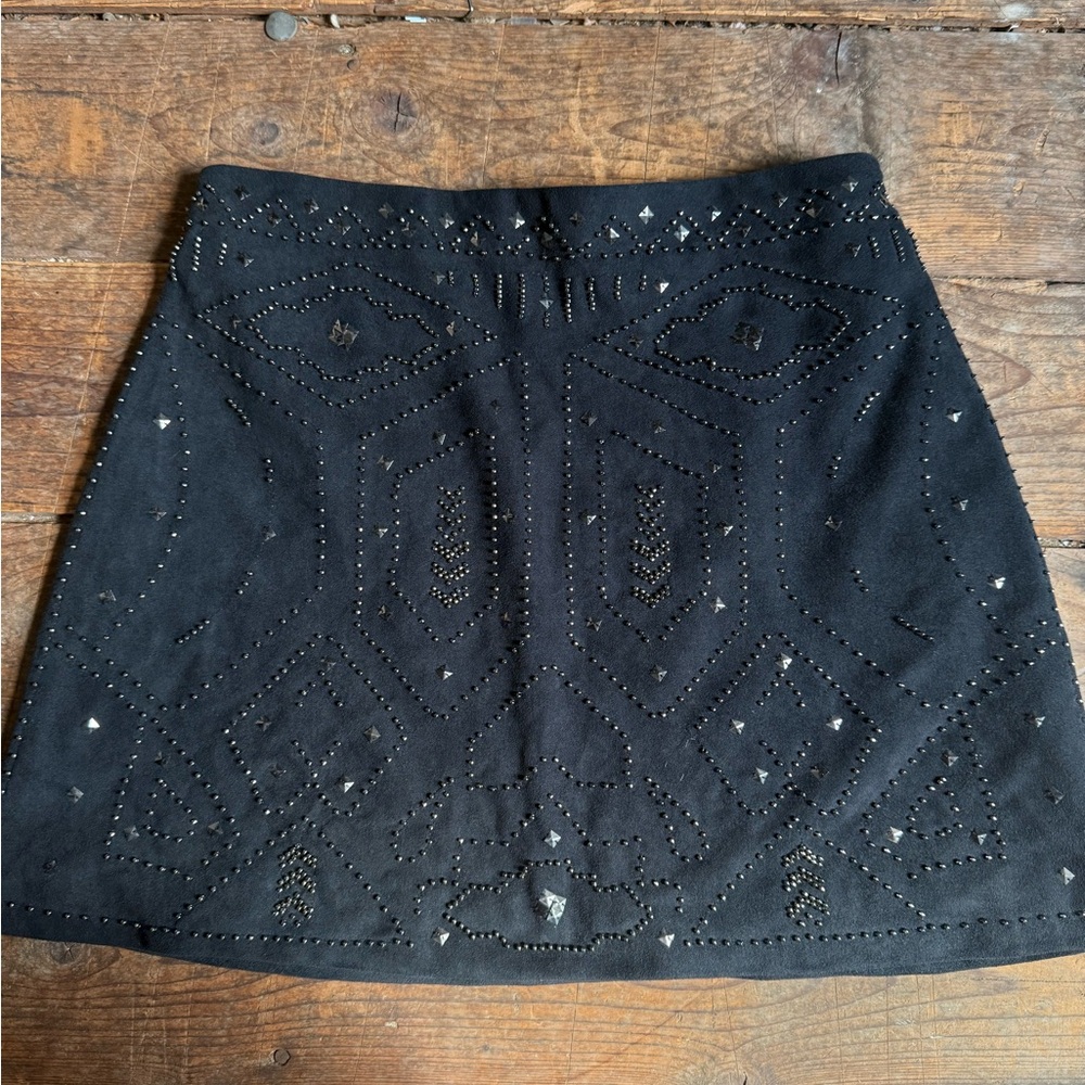 Abercrombie & Fitch Black Studded Mini Skirt